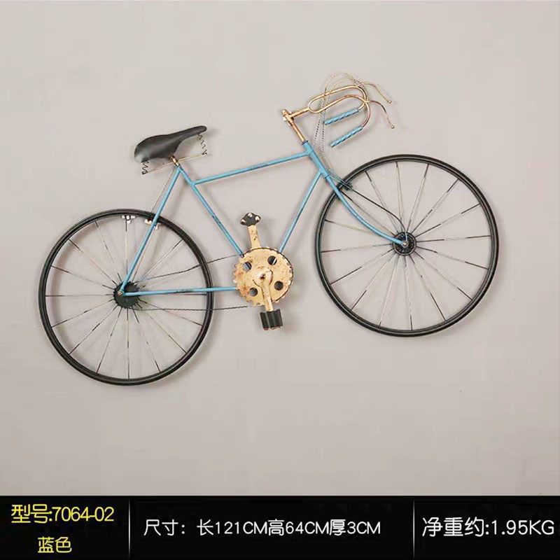工业风装饰修背景l墙装饰拍照铁艺自行车壁挂奶茶店铺墙面墙上挂