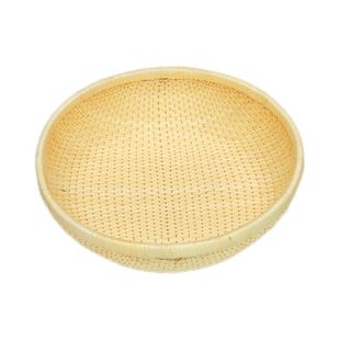 柳编笸箩馒头筐家用藤编收纳篮针线簸箩圆形干果篮柳编婚嫁喜筐篮