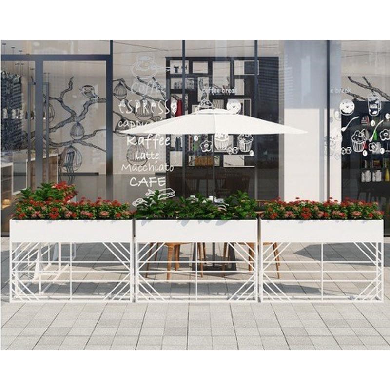 矮餐厅铁艺隔断花架围栏酒店办公室卡座绿植围护栏装饰绿植种植箱