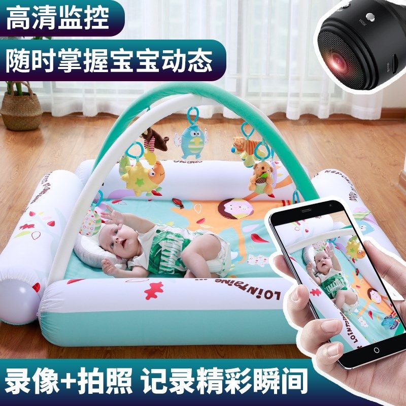 婴儿健身架器脚踏钢琴新生幼儿礼物0-3-6月1岁宝宝益智玩具带监控