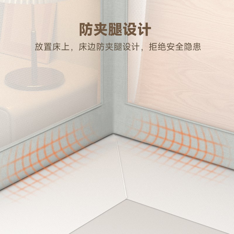 防摔蚊帐儿童婴儿床围护栏2024款蒙古包家用一体式免安装