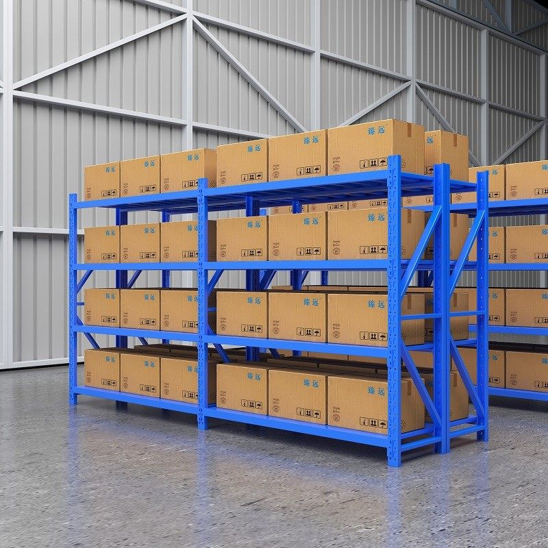 臻远 仓储货架中型货架超市展示架家用白色置物架库房铁架子