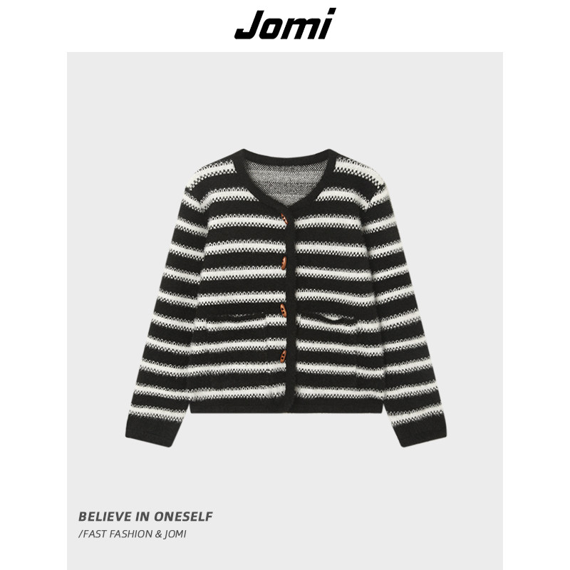 【夏天粉丝专享】JOMI条纹撞毛衣