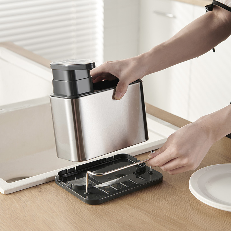 厨房洗碗收纳置物架厨房用品组合多功能水槽洗洁精皂液器洗手液瓶