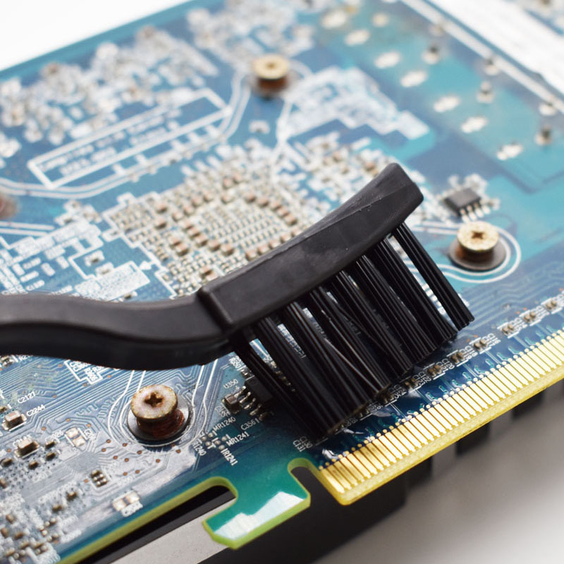 黑色PU防静电毛刷PCB板清洗刷子键盘除尘毛刷工作台清洁刷鞋笔刷