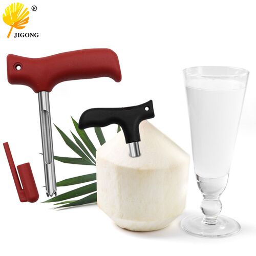 不锈钢椰子开孔器椰子开壳器开口器开椰青钻孔打孔工具手动开椰器