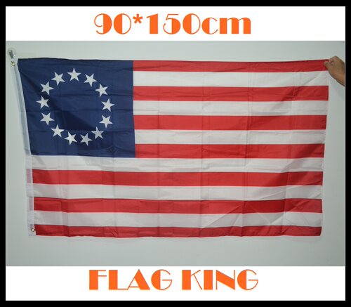 包邮90*150cm 3*5ft 贝琪罗斯 旗 Betsy Ross Flag 美国国旗