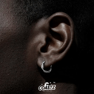 CoastZ耳钉男款s925纯银高级感巨好看的女银耳饰养耳洞防过敏耳环