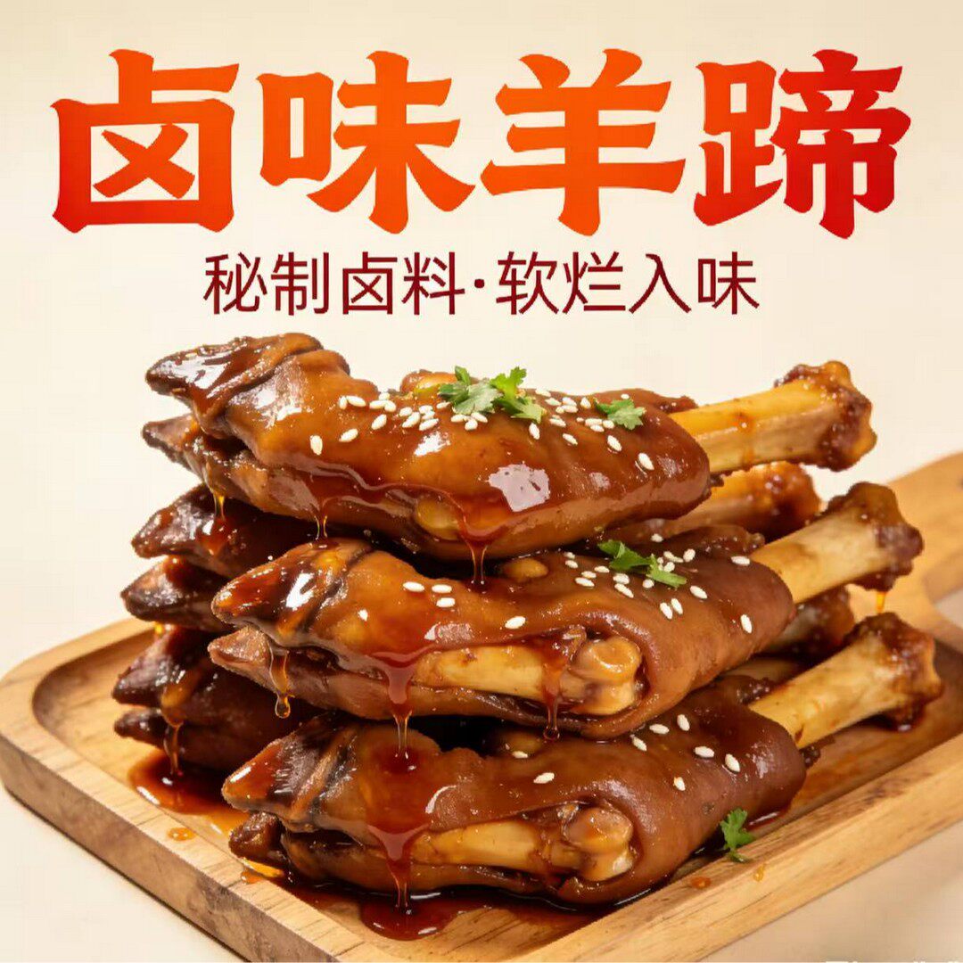 麻辣羊蹄5只真空包装香辣羊蹄麻辣羊蹄450g以上下酒菜熟食一整箱