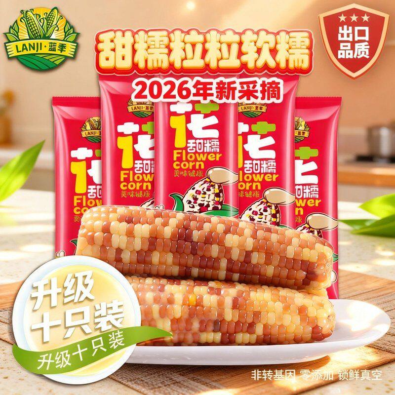 【邹大花专属】蓝季甜糯花玉米2026新10只2800克（包含试吃4根）
