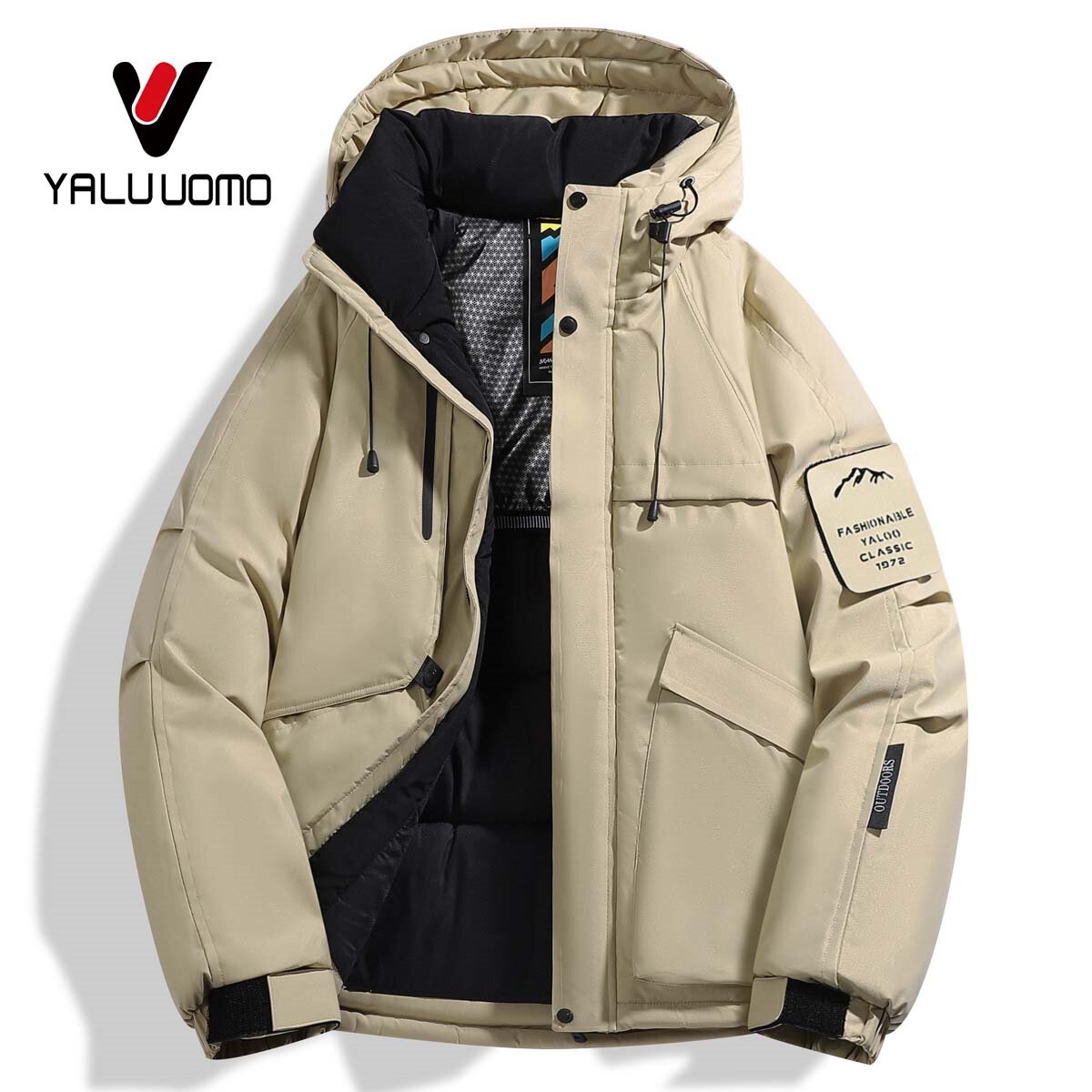 雅鹿男装加厚冬季工装棉服直销