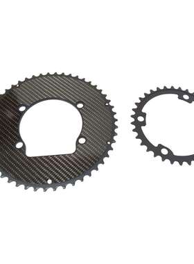 LEESE 碳纤维复合齿盘牙盘片超轻 双盘 单盘BCD110 50-34 52-36