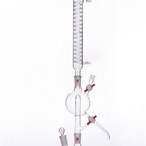 溶剂蒸馏头重蒸装置2505001000ml带两口烧瓶冷凝管抽真空头整套
