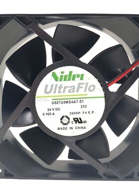 U80T24MS4A7-51 原装Nidec 8025 24V 0.165A 8CM 变频器风扇