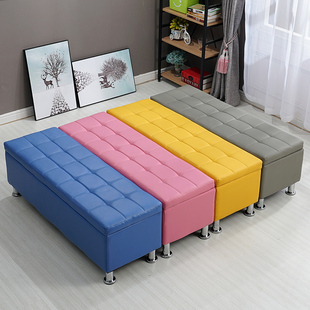 店休息长条凳更衣室储物收纳皮凳子 凳可坐鞋 服装 店沙发试衣间换鞋