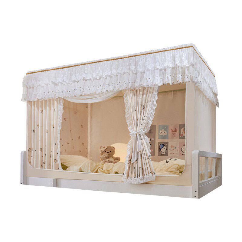 大学生宿舍蚊帐全罩式遮光x床帘一体式寝室上下铺单人全包床幔