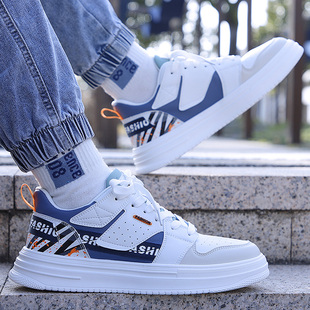 2023新款鞋子男款夏季透气小白鞋男潮流K百搭软底运动休闲鞋潮板