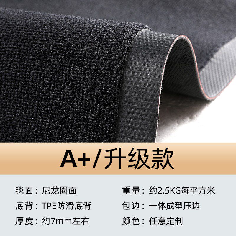 商用地毯定制 尼龙圈绒橡胶底v防滑 酒店健身房LOGO地垫 快速交货