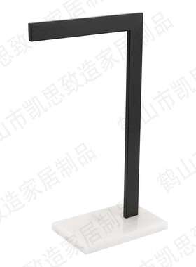 30x10x0.8mm 7字型管+190x120x18mm 大理石底座 浴室桌面手巾架