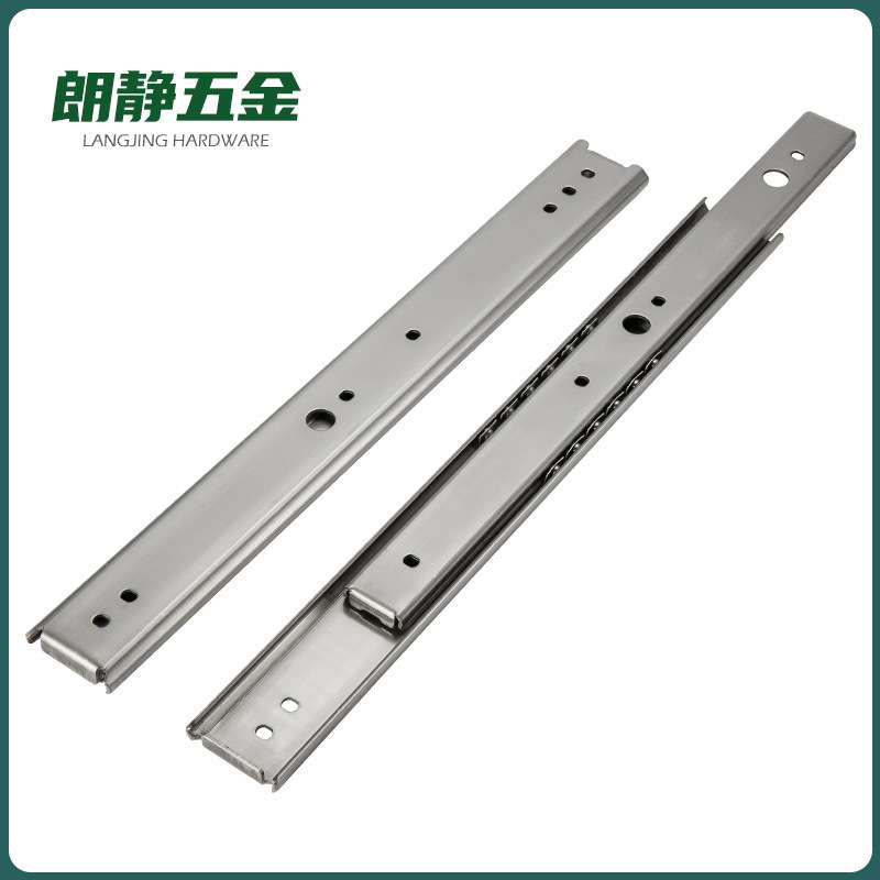 35宽二节双排滑轨线性不锈钢滑轨滑轨两段抽拉型重载导轨SSRRH36