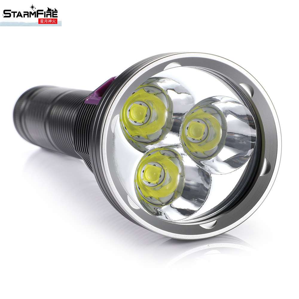 P730L潜水手电筒P70大功率照明8000流明磁控开关白光黄光手电手持