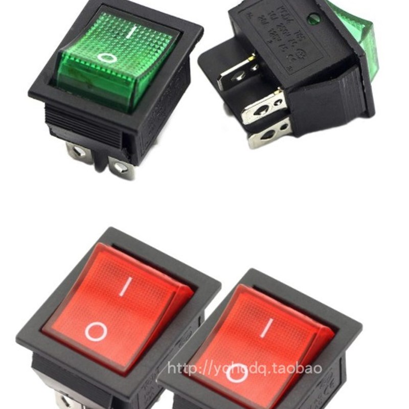 KCD4船型开关船形开关翘板电源按钮开关4脚2档250V16A