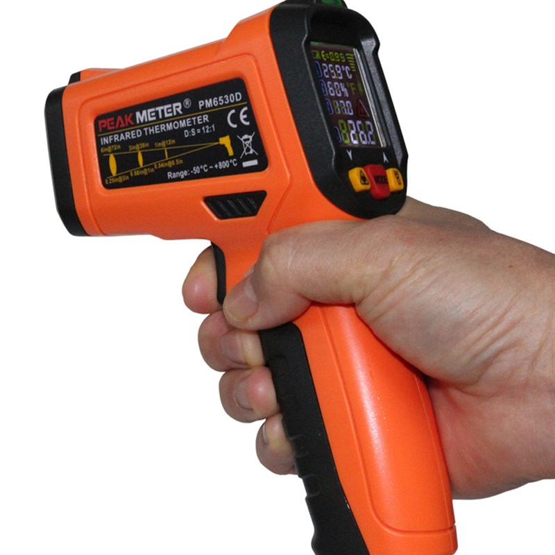华谊Pm6530A/B/C/D手持式红外测温仪空调油温测试800