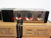 气动控制阀dc24v CNSY申工二位五通4V310 10换向阀电磁阀 ac220v