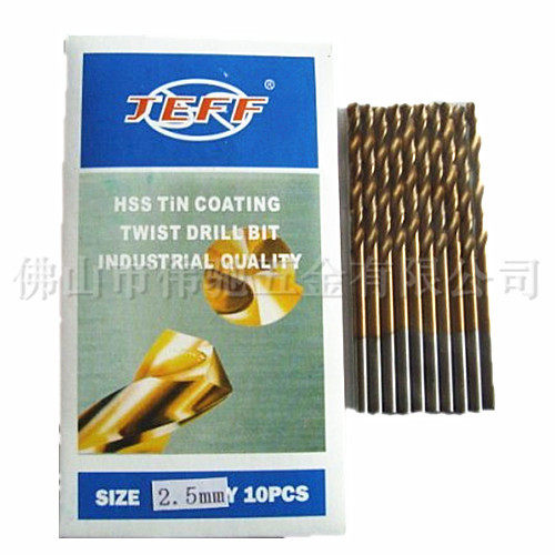 大连远东涂层钻头 JEFF镀钛钻 不锈钢用麻花钻咀 0.4 0.5 0.8 2.6