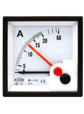 厂家供应 指针式交流电流表BE-72 AC20A 3倍过载双针显示