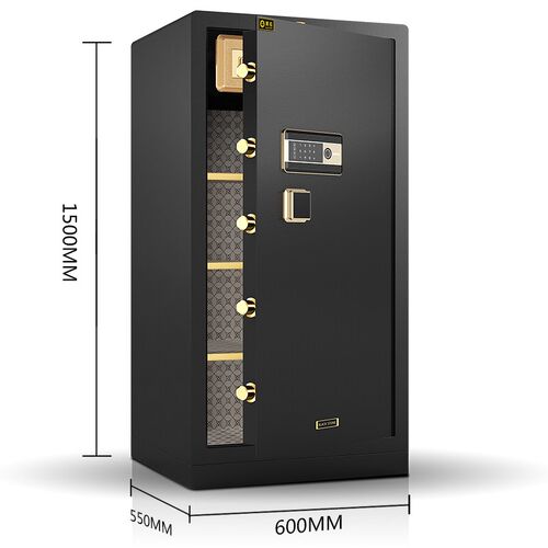 黑石保险柜家用小型保管箱夹万带抽屉指纹密码防盗入墙隐形保险箱