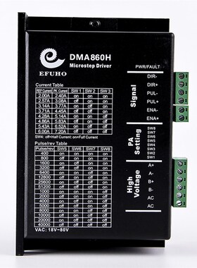 精品DMA860H步进电机驱动器同雷赛参数 57 86 110步进电机驱动器