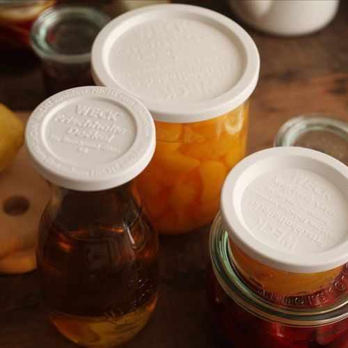 德国进口WECK玻璃密封罐专用配件 食品级白色塑料盖密封盖保鲜盖