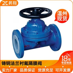 DN15 10C16C DN35 衬四氟耐腐蚀隔膜阀G41F46 铸钢法兰衬氟隔膜阀