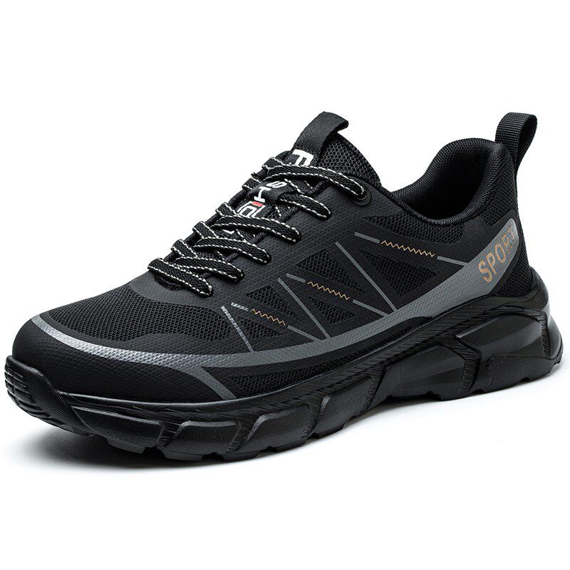 劳保鞋男款工作防砸防刺穿轻便透气防臭老保钢头工地新.式鞋子软