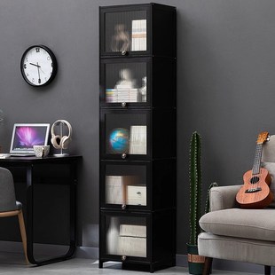 书架置物架落地书柜子家用儿童收纳靠墙边客厅简易T实木多层储物