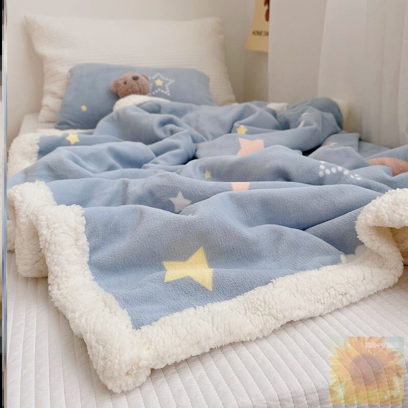 沙发上用的小毛毯看电视冬天盖腿毛毯宿舍女生毛S茸茸毯子绒毯盖