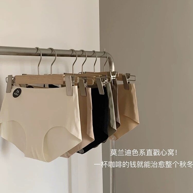 Curra Kstin春夏奶皮无痕冰丝7A内裤女抗菌薄款透气中腰三角裤