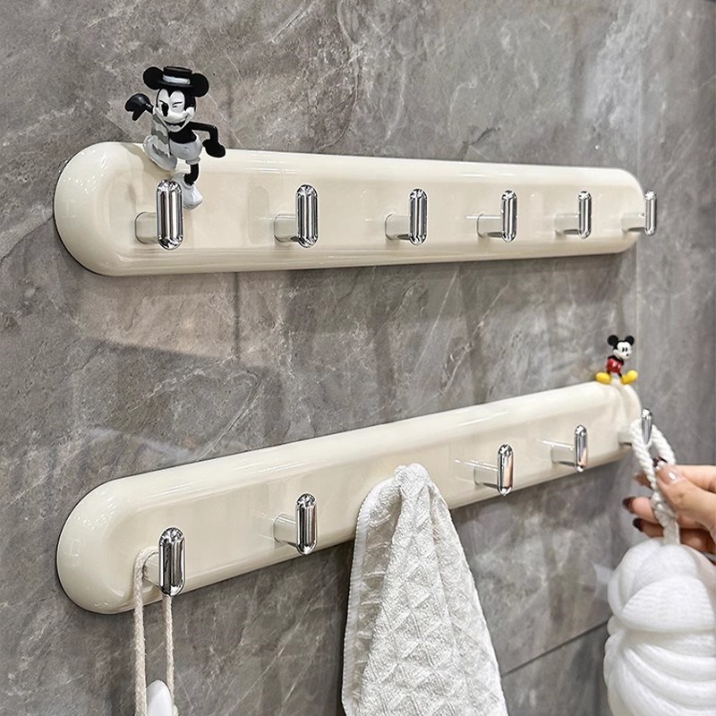 挂钩免打孔强力黏胶门后挂衣钩子浴室化妆室厨房墙上毛巾壁挂黏钩