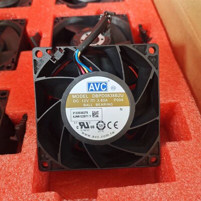 AVC DBPD0838B2U 8038风扇 12V 3.6A 8CM厘米 双滚珠超大风量风扇