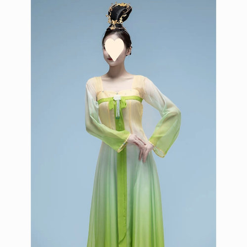 古典舞蹈服神话舞蹈服装新汉服飘逸纱衣中国舞舞蹈服一整套女成人