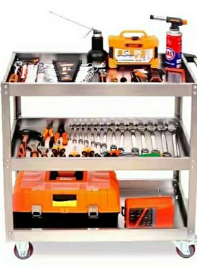 工具车手推车三层四层不锈钢汽修周转零件车工具柜移动推车工具箱