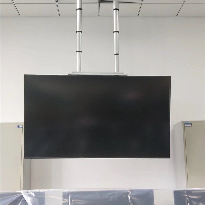 32--100寸电视机天花翻转器升降架机电动遥控电视机吊架伸缩挂架