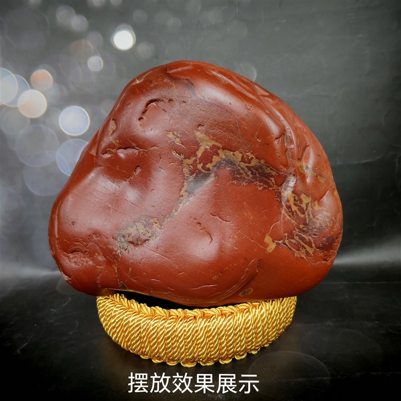 金黄色亮光绳手工编制奇石葫y芦随形底座垫圈花瓶水晶球摆件装饰
