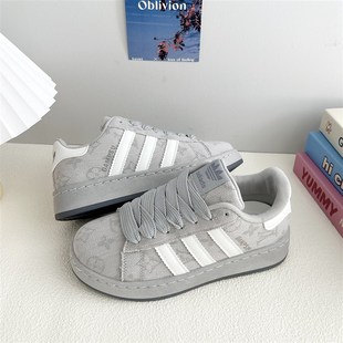 夏季新款透气鞋子男鞋面包鞋男款 休闲板鞋N美式高街运动鞋女情侣