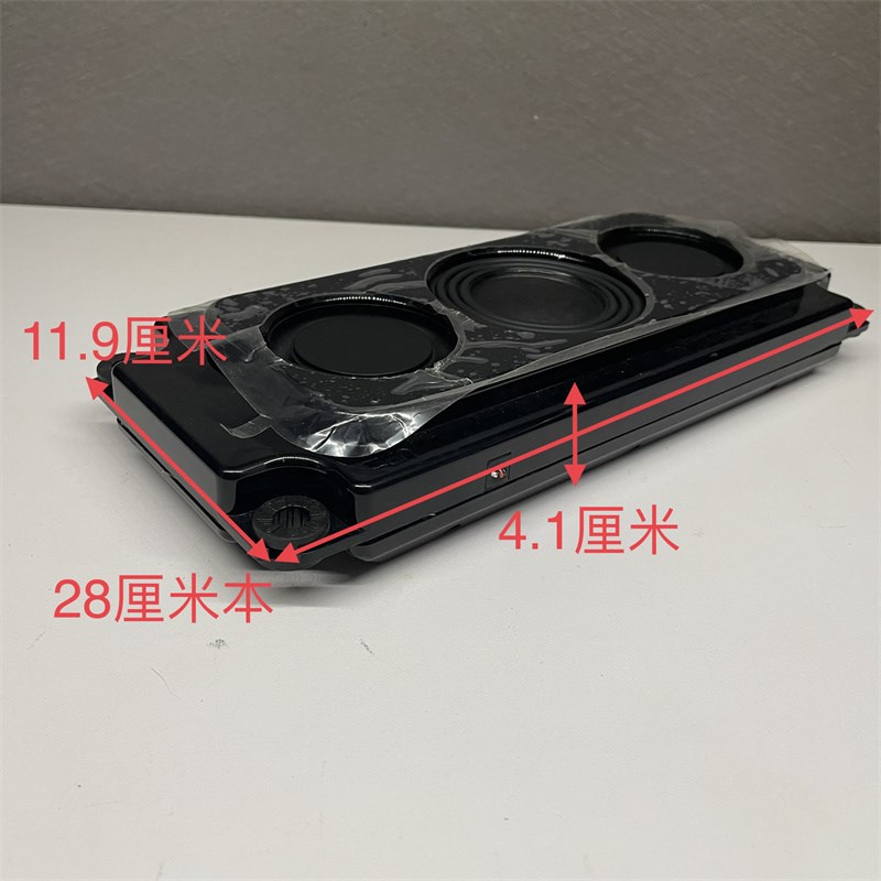 曼无源音箱diy,3寸双音圈C低音喇叭 和4个低频辐射器。