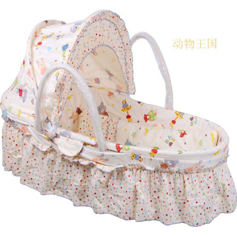 婴儿篮子手提篮轻便携式新生外出院F睡篮车载蓝子草编宝宝摇篮床