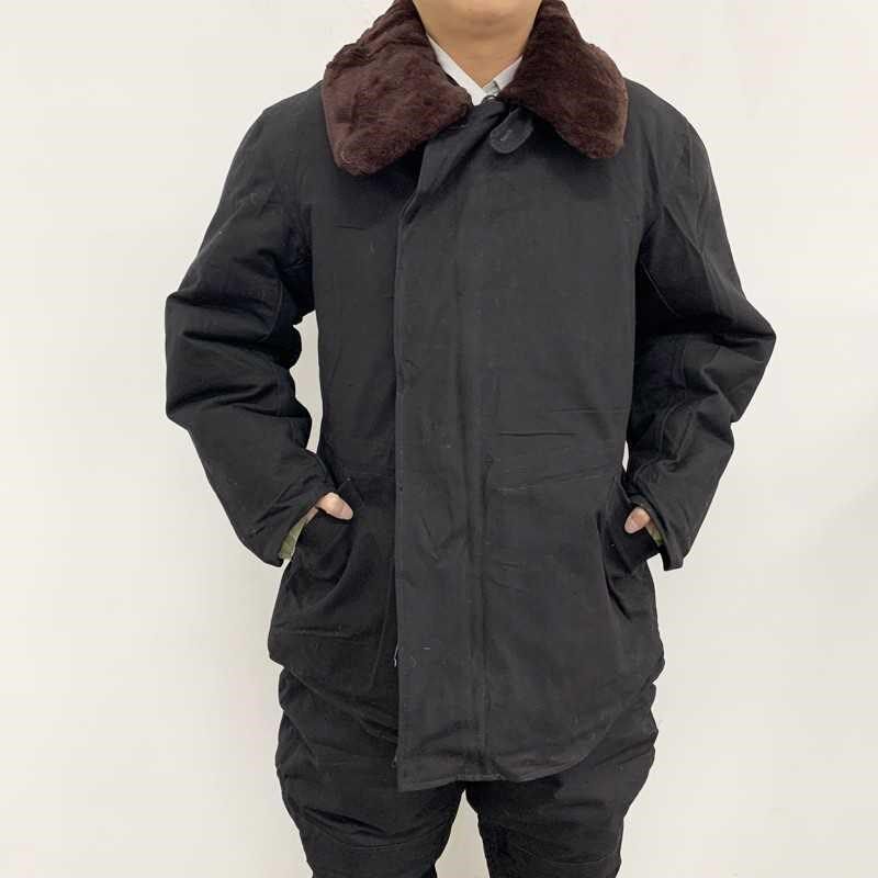 59地勤皮棉服男冬季防寒保暖加厚羊皮纯棉上皮下棉衣棉裤外罩套装