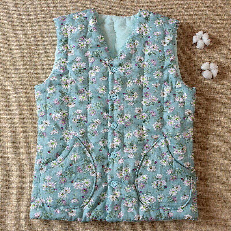 手工纯棉花秋冬季女士马甲保暖加厚修身成人外穿背心马夹棉衣棉服