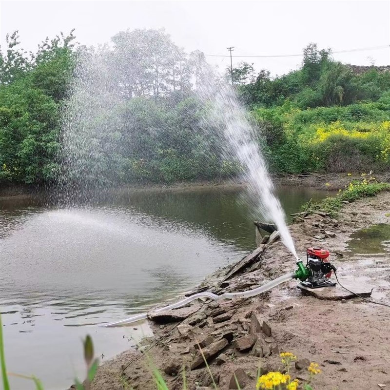 重庆152/154F汽油机水泵2寸铸铁离心泵农用农田园V林鱼塘浇水灌溉